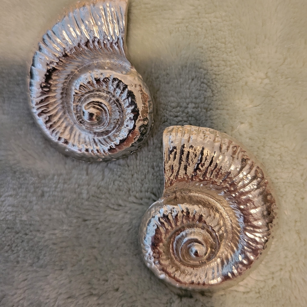 Silver Nautilus Shell Decor